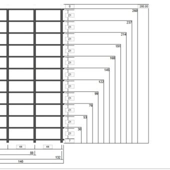DVD-hylly 3/12 260x140cm Hiili