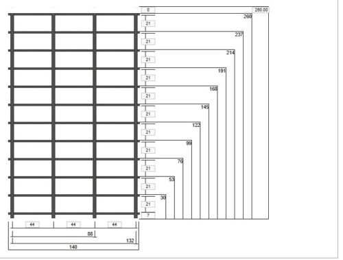 DVD-hylly 3/12 260x140cm Hiili