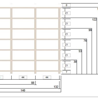 DVD-hylly 3/7 145x140cm Tuomenkukka